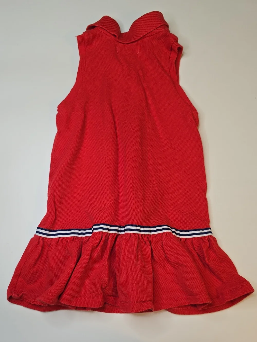 Ralph Lauren Girls' Red Sleeveless Polo Dress
